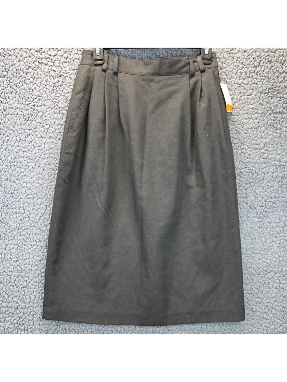Vintage 90s Susan Roberts Pencil Skirt 10 Black USA Corporate Goth Minimalist